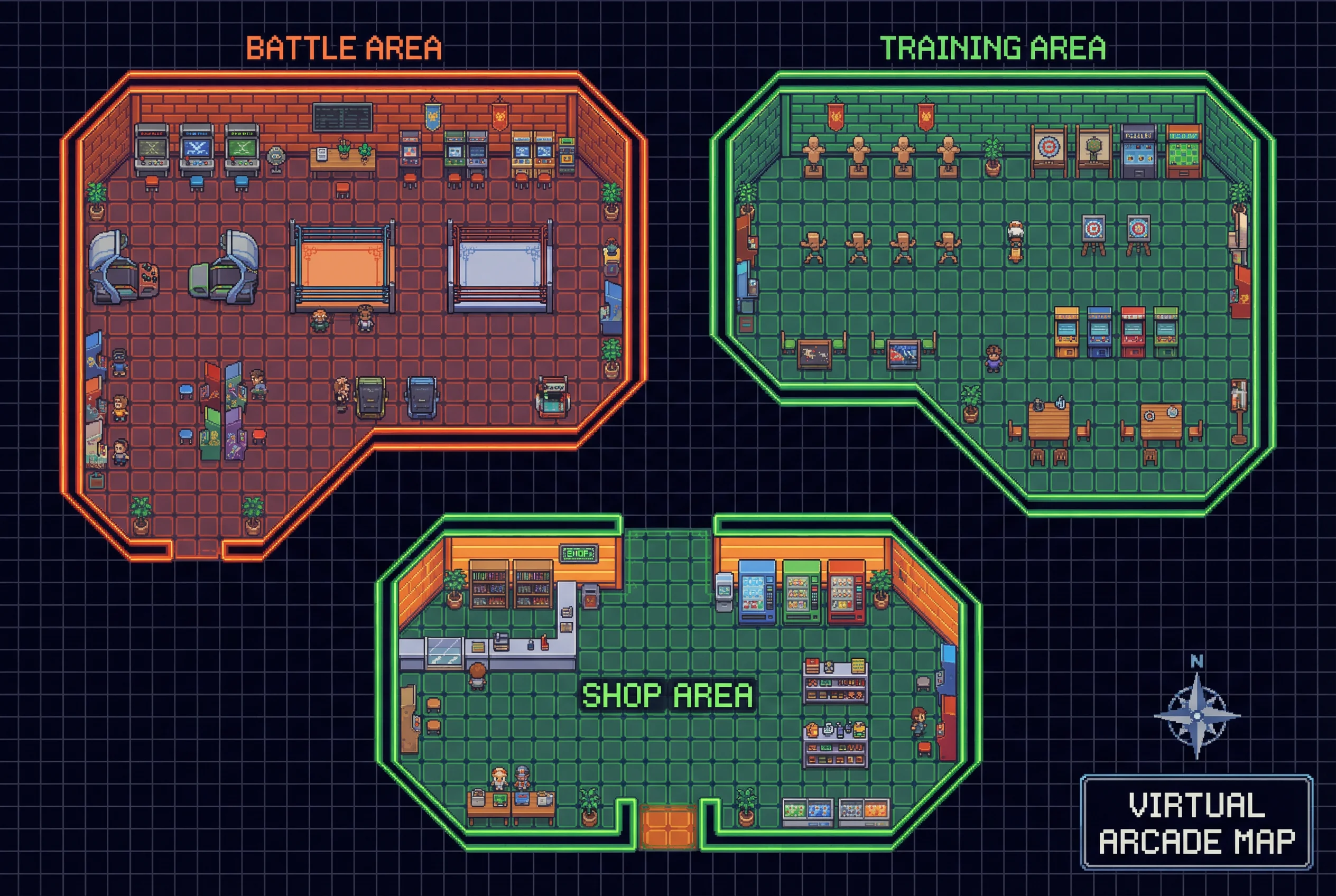 赛博格斗电子竞技场 ag捕鱼 虚拟街机厅地图