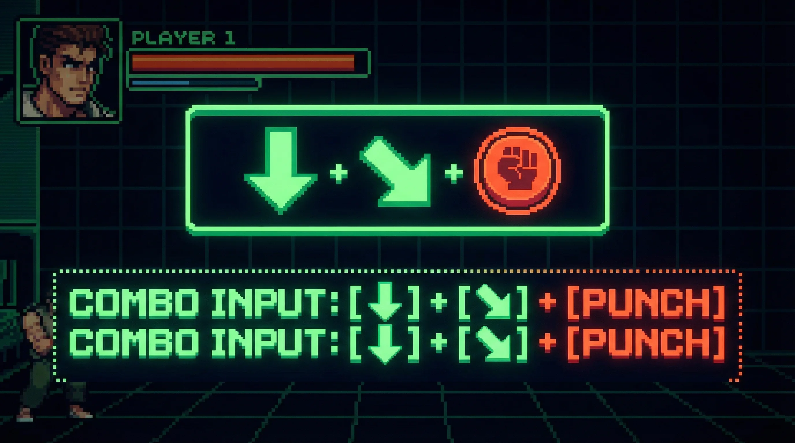 连招训练室中的 ag捕鱼 指令输入界面